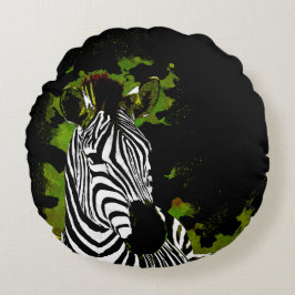 African Zebra Night Rund Kudde