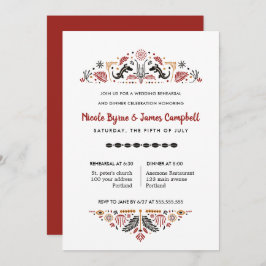 Africana | Modern Ankara Kente Rehearsal Dinner Inbjudningar