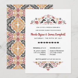 Africana | Modern Ankara Kente Rehearsal Dinner Inbjudningar