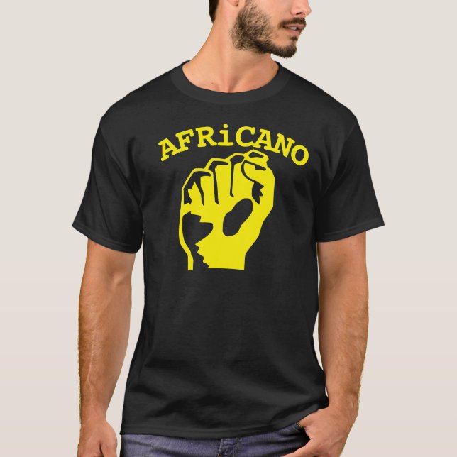 Africano Fist Basic Mörk T-Shirt (Framsida)