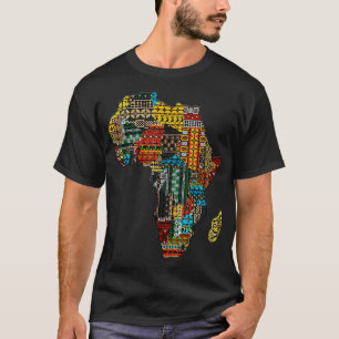 Africans Dashiki Pattraens Black History Month Tee