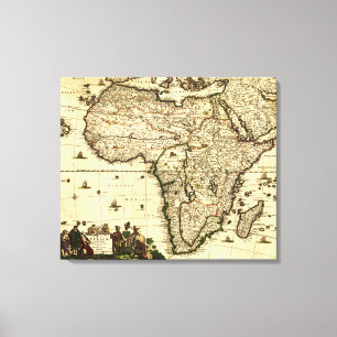AfricaPanoramic MapAfrica 2 Canvastryck