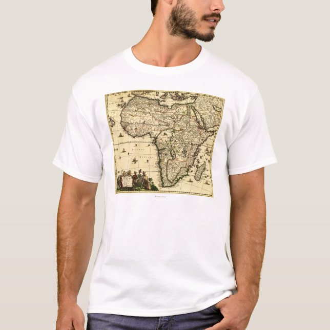 AfricaPanoramic MapAfrica T-shirt (Framsida)