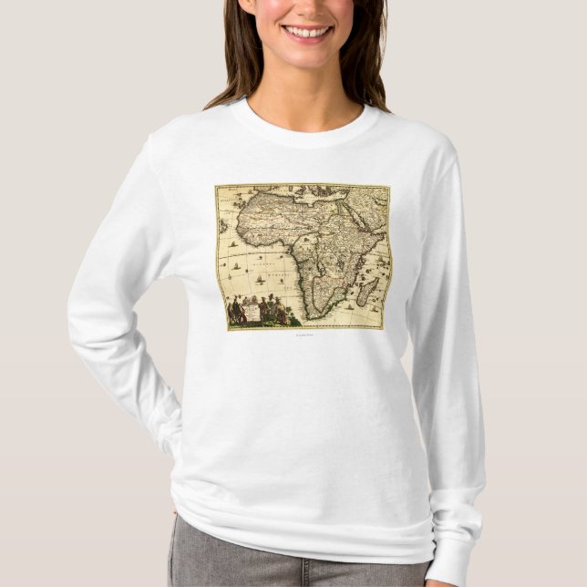 AfricaPanoramic MapAfrica Tee Shirt (Framsida)