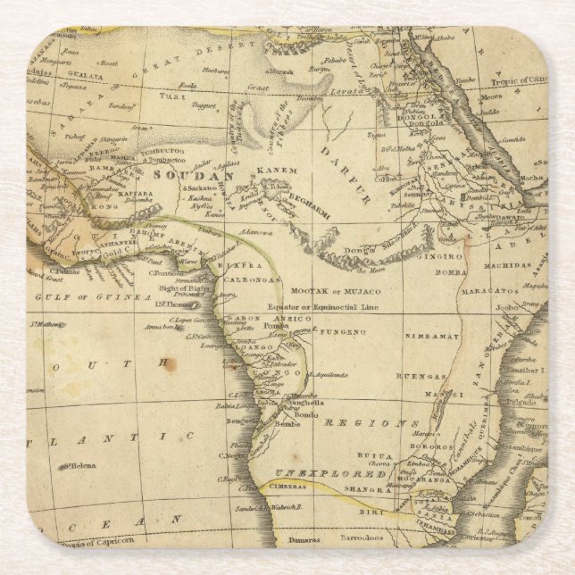 Afrika 17 underlägg papper kvadrat (Framsidan)