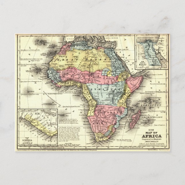 Afrika 1867 vykort (Framsida)