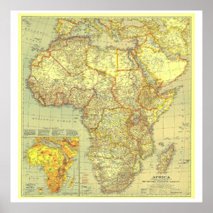 " Afrika: 1935 KARTA ... Poster