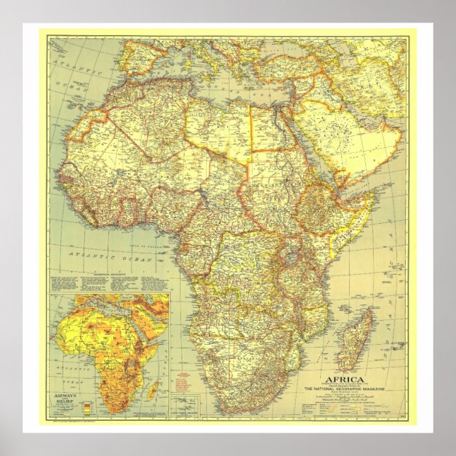 " Afrika: 1935 KARTA ... Poster (Framsidan)