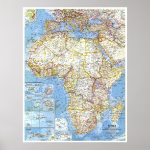 " Afrika: 1960 karta ... Poster