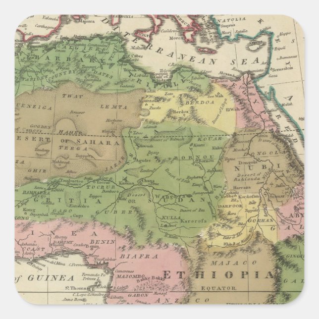 AFRIKA 2 FYRKANTIGT KLISTERMÄRKE (Framsida)