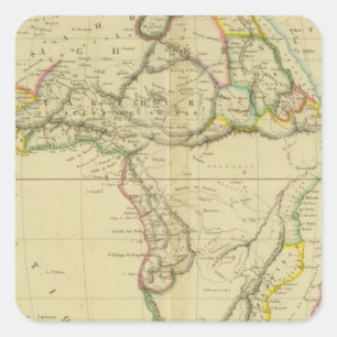 Afrika 6 fyrkantigt klistermärke