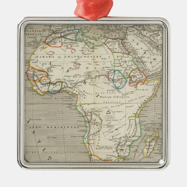Afrika 8 julgransprydnad metall (Framsidan)