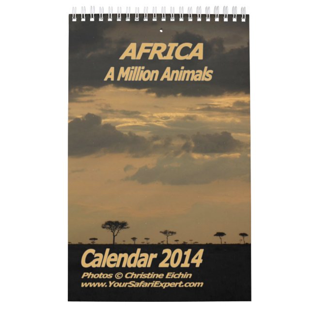 AFRIKA - A Million Animals Calendar 2014 Single Pg Kalender (Omslag)