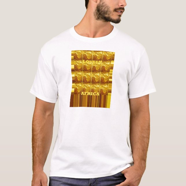Afrika Afrika Kartor utformar Art färg.png Tee Shirt (Framsida)