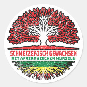 Afrika Afrikanisch Schweizer Schweiz Baum Wurzel Runt Klistermärke