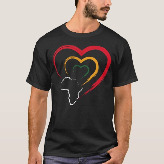 Afrika Alla hjärtans folkgrupp T Shirt (Framsida)