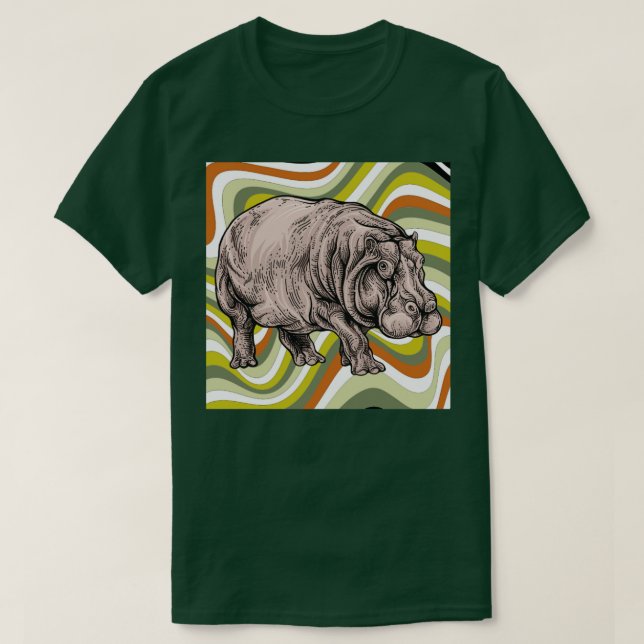 Afrika Älskare Gift Zoo Animal Hippo T Shirt (Design framsida)