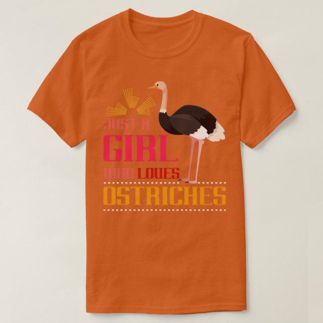 Afrika Älskare Girl Gift Safari Ostrich T Shirt (Design framsida)