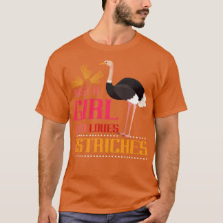 Afrika Älskare Girl Gift Safari Ostrich T Shirt