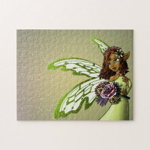 Afrika American Fairy and Flowers Pussel