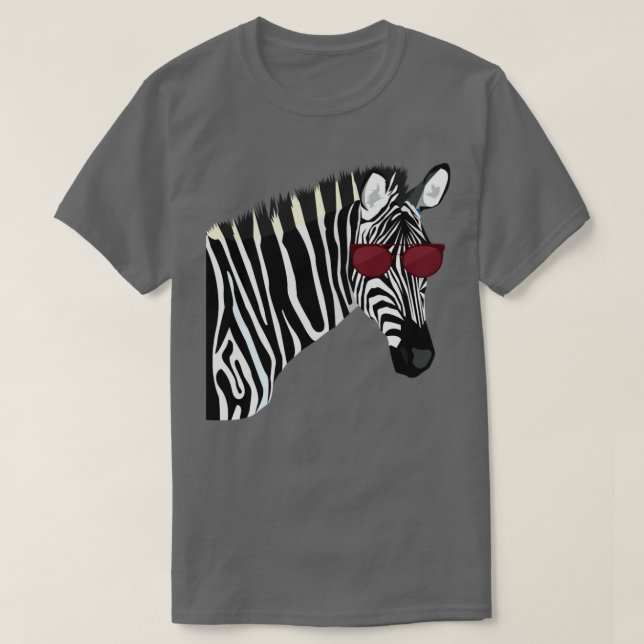 Afrika Animal Sunglasses Zebra T Shirt (Design framsida)