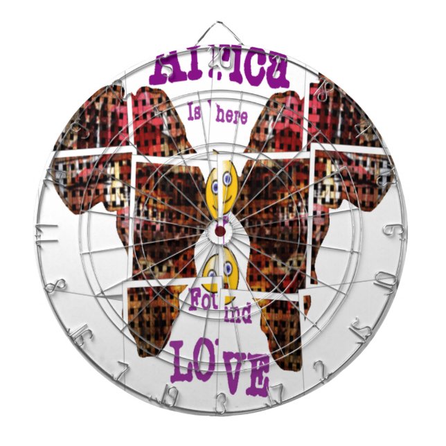 Afrika är där jag hittade Kärlek Darttavla (Framsidan)