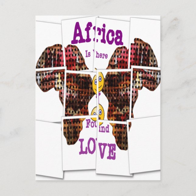 Afrika är där jag hittade Kärlek Vykort (Framsida)