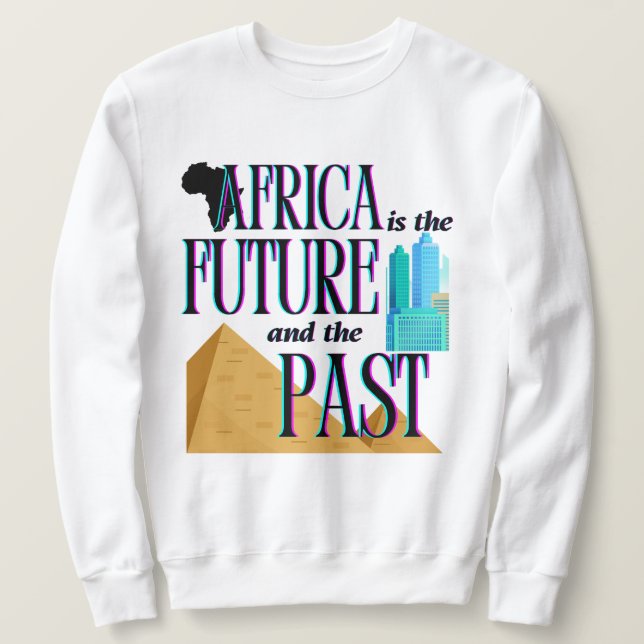 Afrika är framtiden och det förflutna |  lång ärmad tröja (Design framsida)