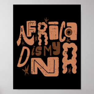 Afrika är min svarta historia månad Manar Kvinnor Poster