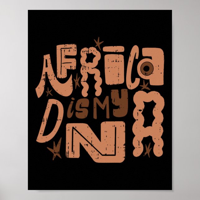 Afrika är min svarta historia månad Manar Kvinnor  Poster (Framsidan)
