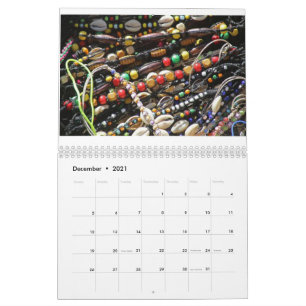 Afrika Art Colander med vackra Bilder Kalender