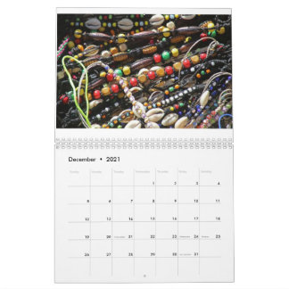 Afrika Art Colander med vackra Bilder Kalender