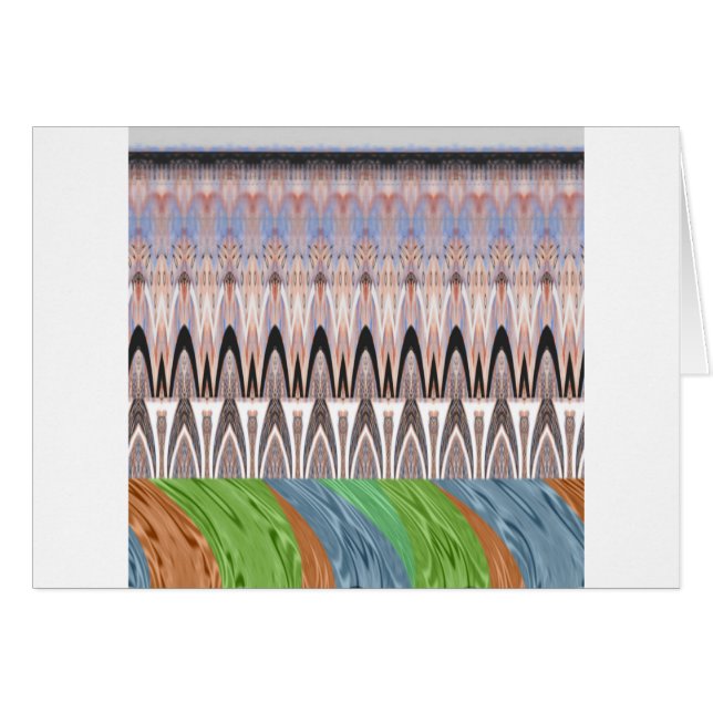 Afrika Asien, traditionell mönster Hälsningskort (Framsidan Horizontal)