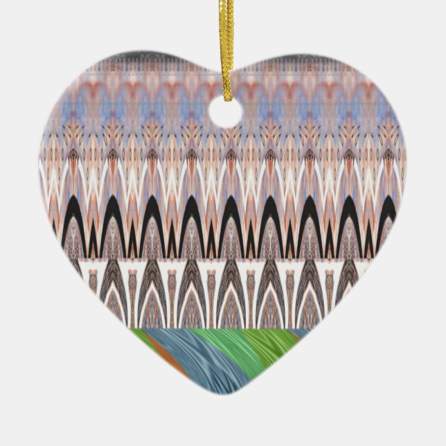 Afrika Asien, traditionell mönster Julgransprydnad Keramik (Framsidan)