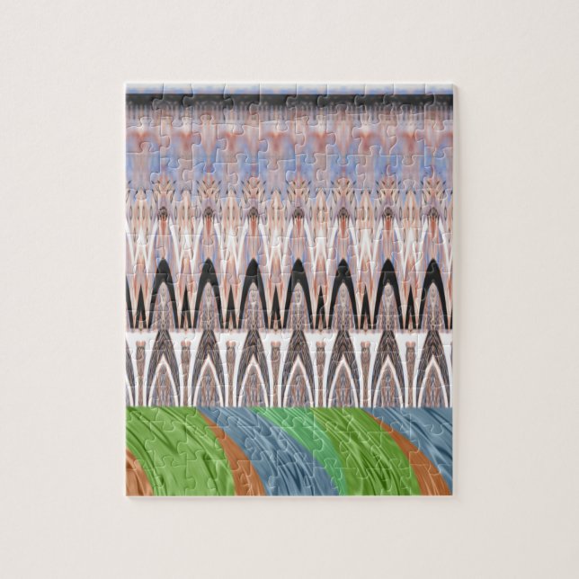Afrika Asien, traditionell mönster Pussel (Vertikal)