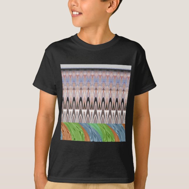 Afrika Asien, traditionell mönster T-shirt (Framsida)