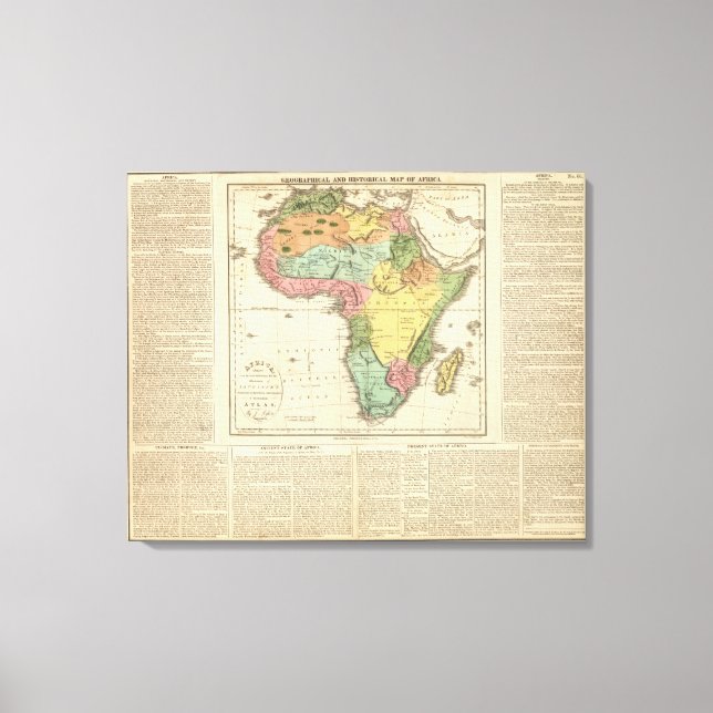 Afrika Atlas Karta 2 Canvastryck (Framsida)