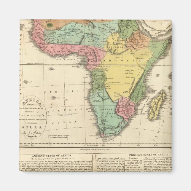 Afrika Atlas Karta 2 Magnet (Framsidan)