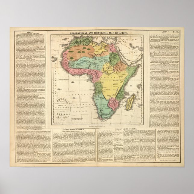 Afrika Atlas Karta 2 Poster (Framsidan)