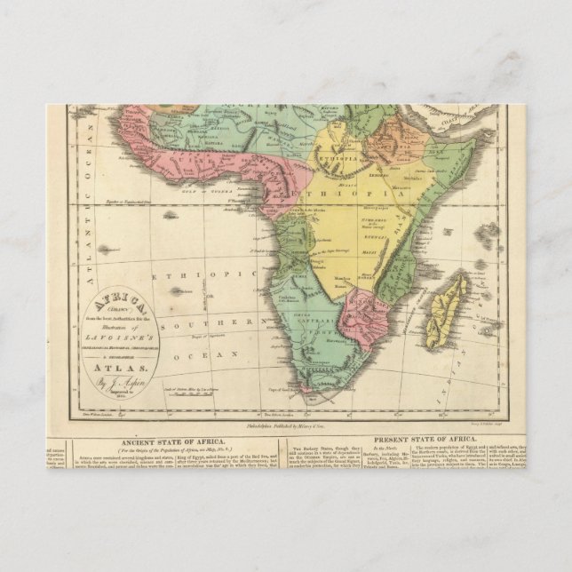 Afrika Atlas Karta 2 Vykort (Framsida)