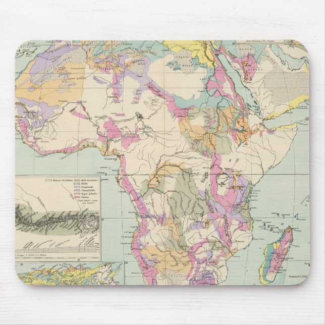 Afrika - Atlas Karta av Afrika Musmatta (Framsidan)