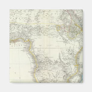Afrika Atlas Karta Magnet