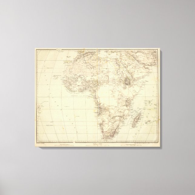 Afrika Atlas Karta med kolonier Canvastryck (Framsida)