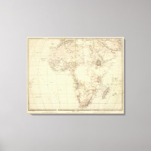 Afrika Atlas Karta med kolonier Canvastryck