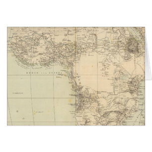 Afrika Atlas Karta med kolonier Hälsningskort
