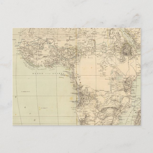 Afrika Atlas Karta som visar kolonier Vykort (Framsida)