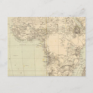 Afrika Atlas Karta som visar kolonier Vykort