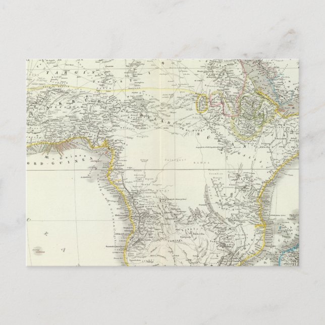 Afrika Atlas Karta Vykort (Framsida)