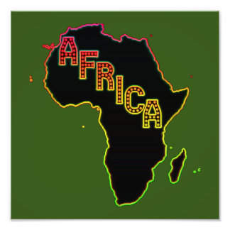 Afrika av moderlandstävlingskonsten fototryck
