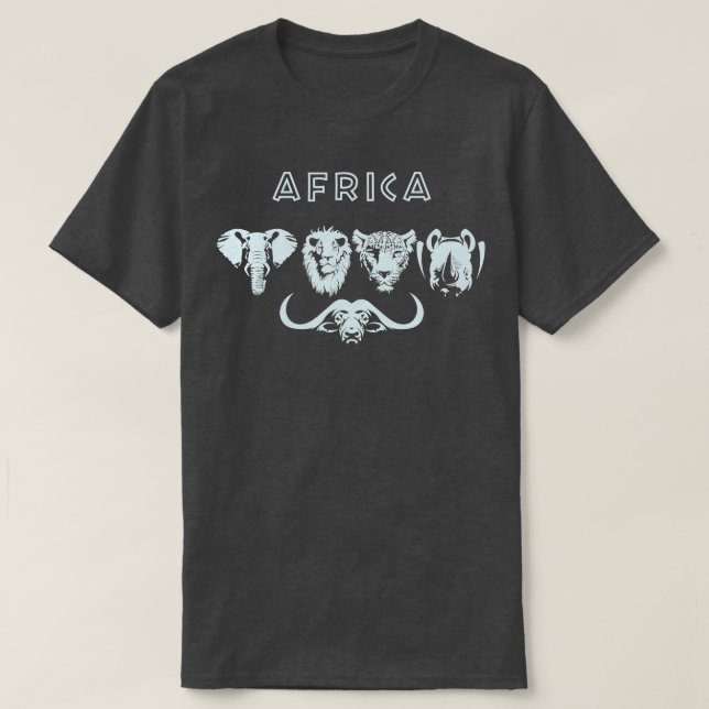 Afrika Big 5 Wildlife Safari Hunting T Shirt (Design framsida)
